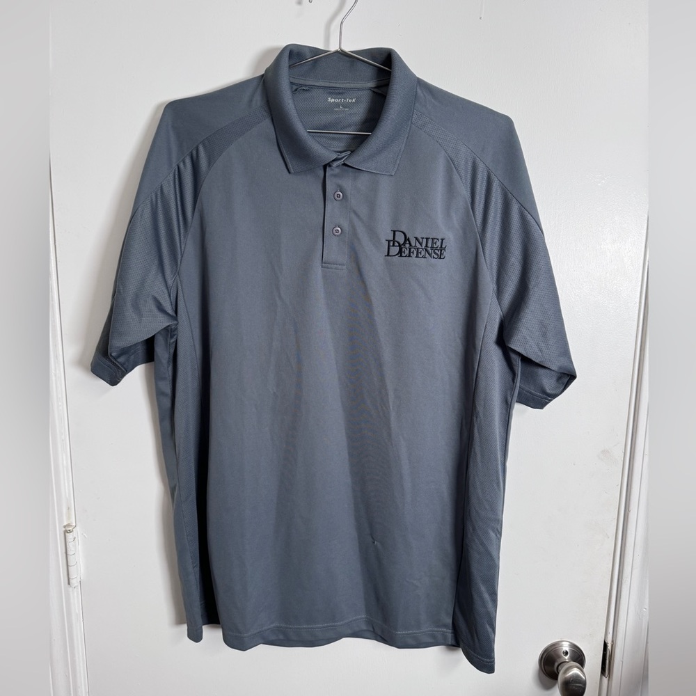 Sport-Tek, large, Daniel Defense branded lightweight polo shirt